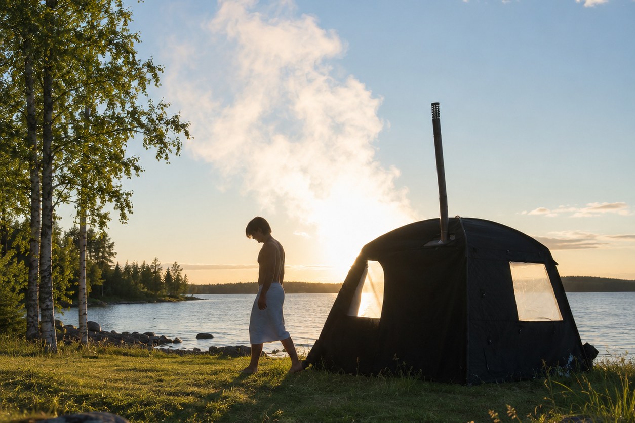 Sauna tent: how a wood-fired sauna tent works